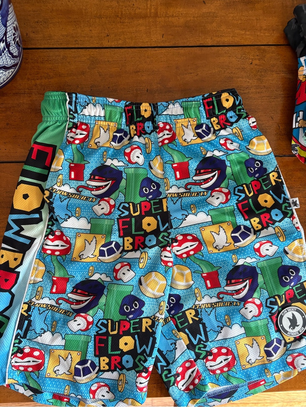 Flow Society Multicolor Super Flow Bros Graphic Shorts